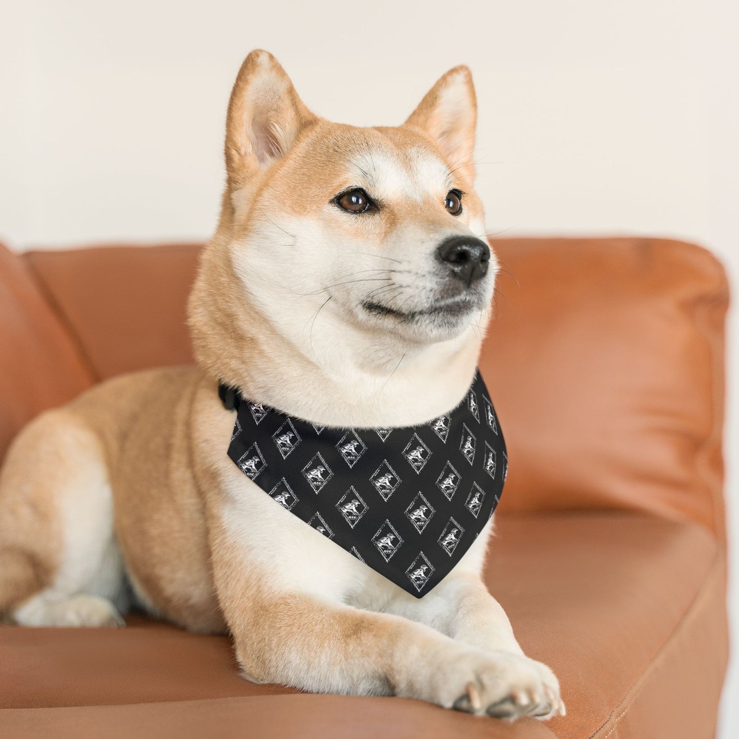 Pet Bandana Collar - 'On the Gas Racing' Diamond Pattern