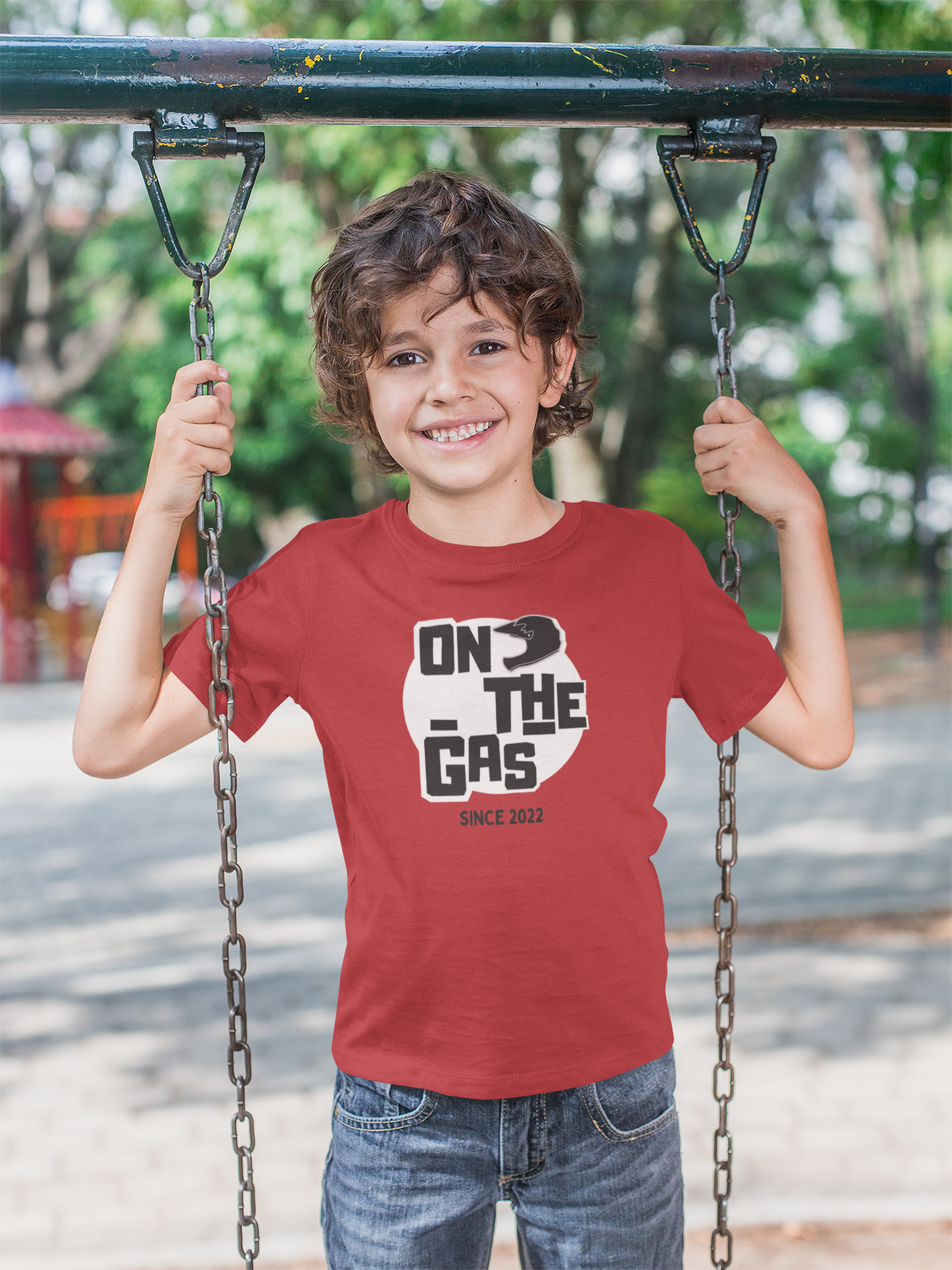 Camiseta para niños con estampado 'On The Gas'