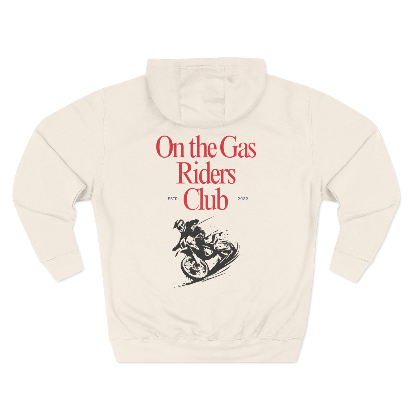 Fleece Hoodie - 'On the Gas' Riders Club Lux