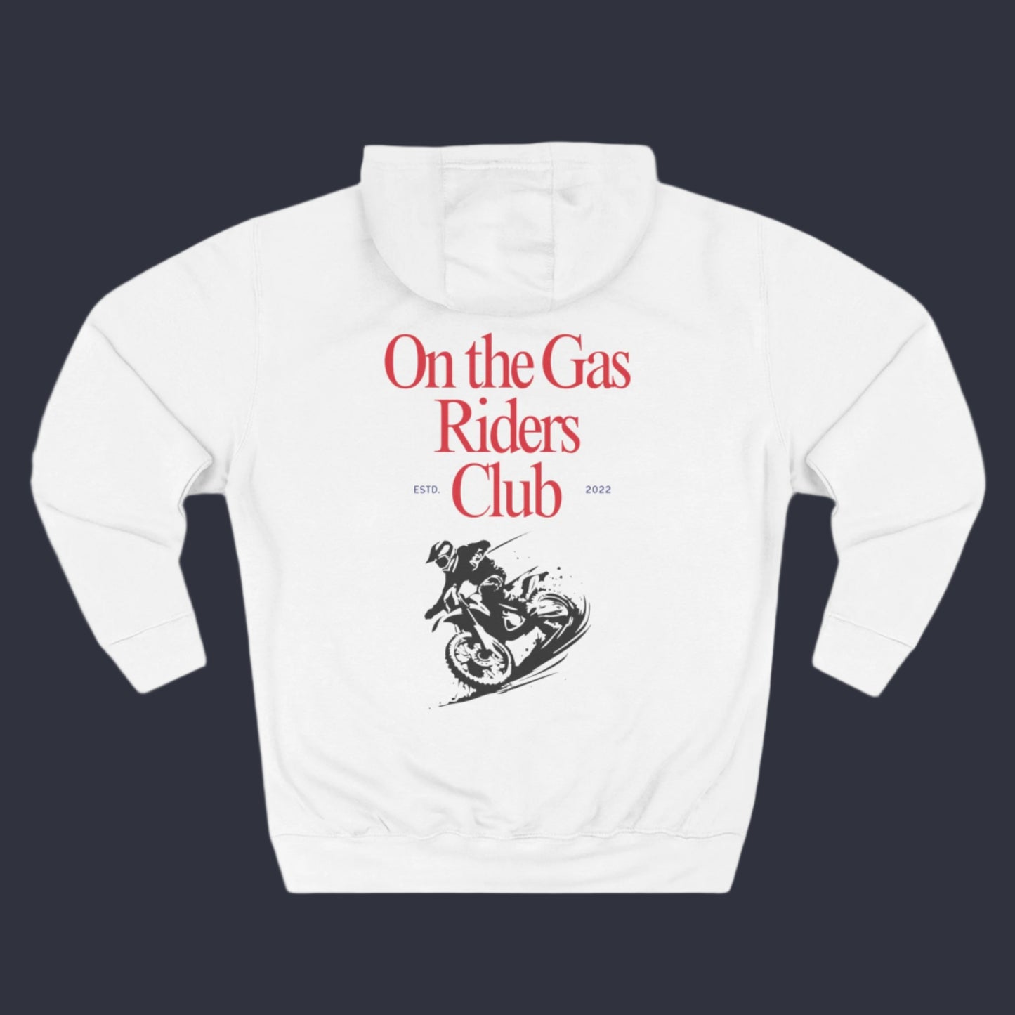 Fleece Hoodie - 'On the Gas' Riders Club Lux