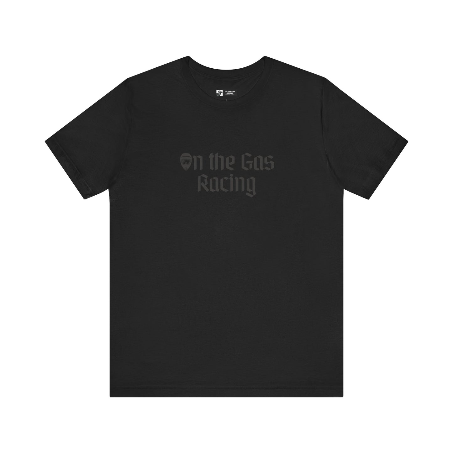 Unisex Tee - 'On the Gas Racing' Minimal Helmet