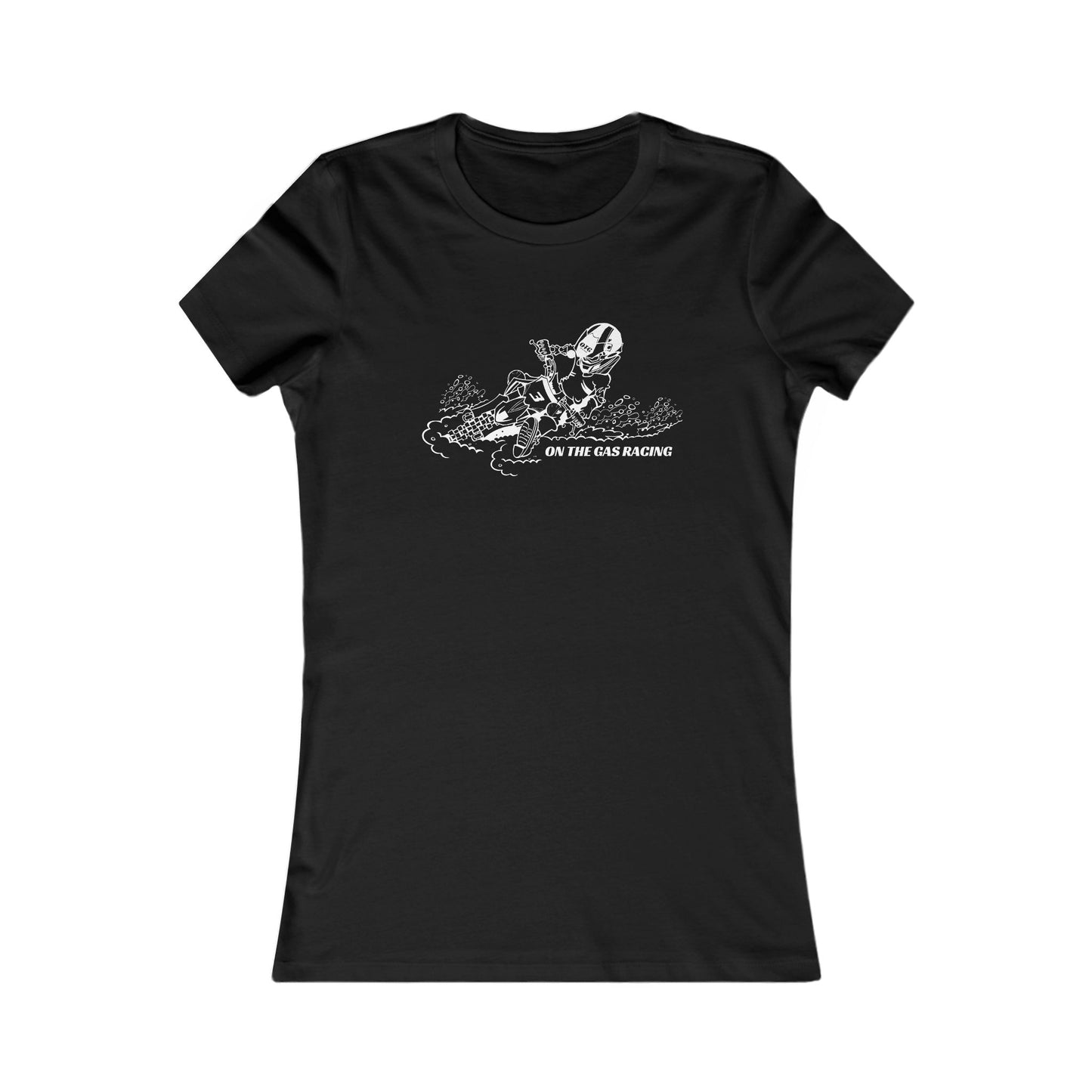 Womans Tee - 'On the Gas' Dirtbike Print