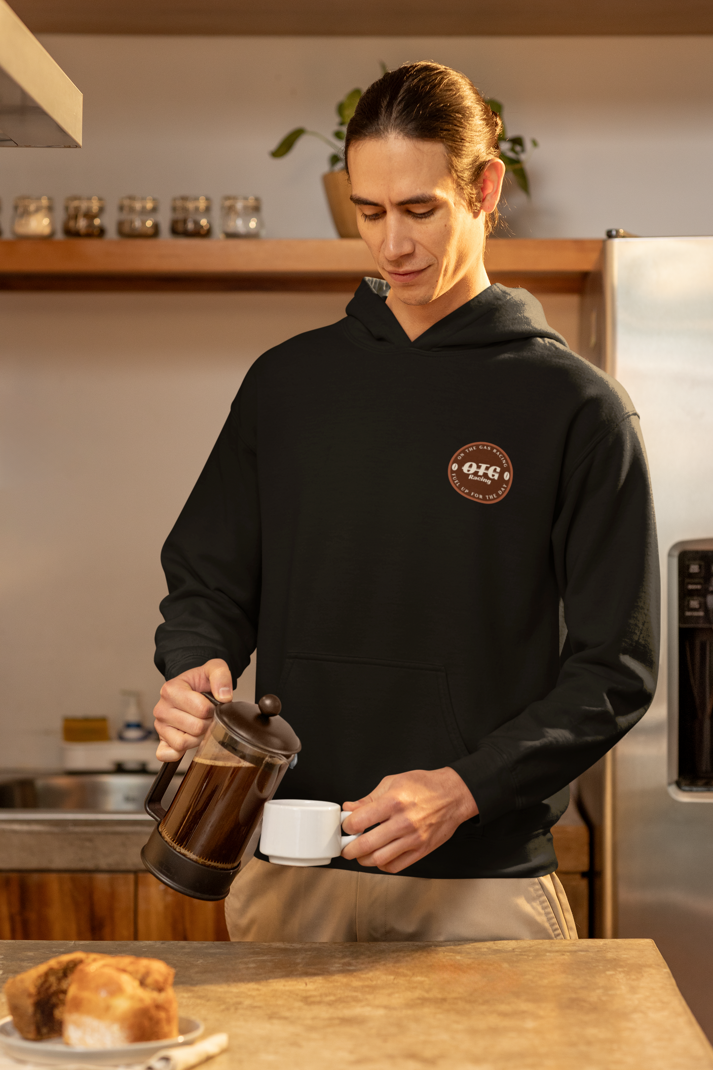 Fleece Hoodie - 'On the Gas' Roastery Print