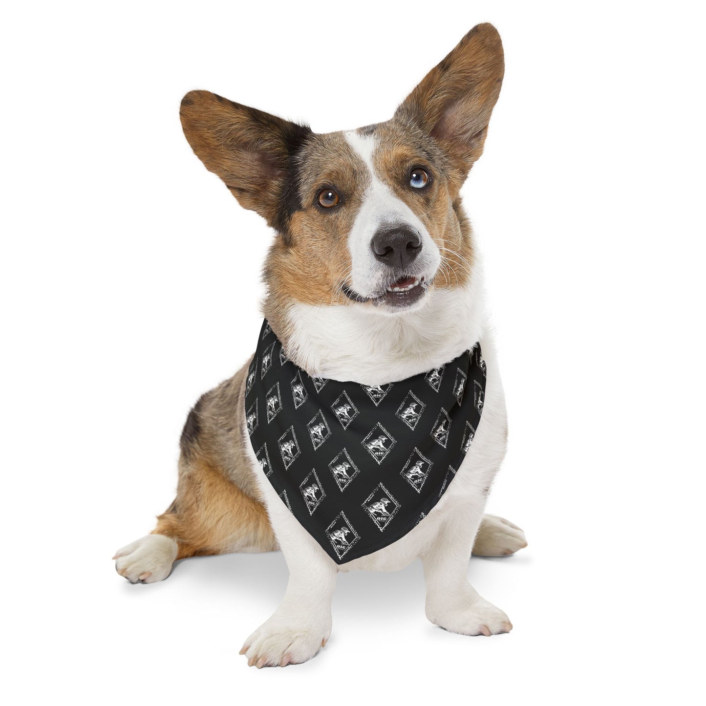 Pet Bandana Collar - 'On the Gas Racing' Diamond Pattern