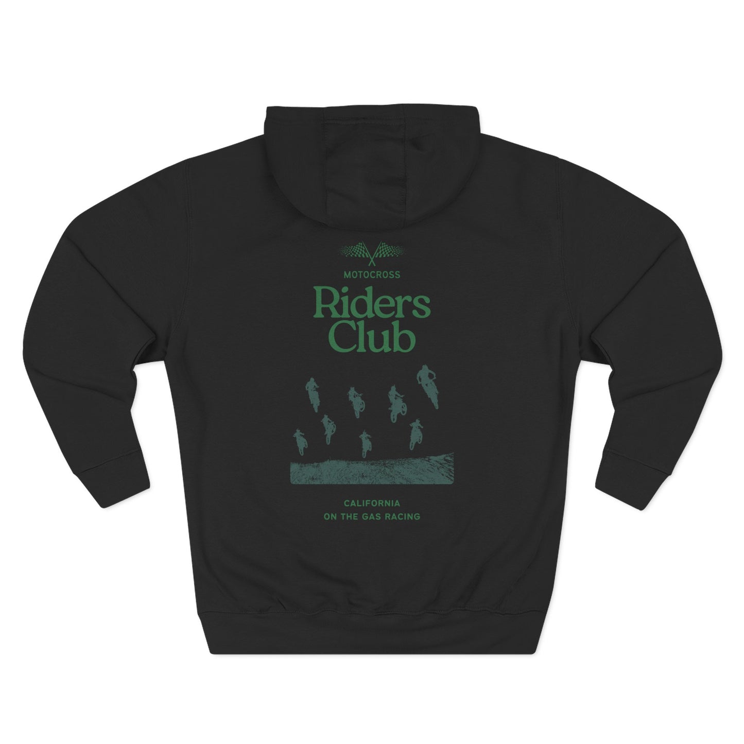 Fleece Hoodie - 'On the Gas' Motocross Riders Club Graphic
