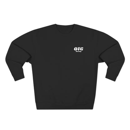 Sudadera unisex de cuello redondo con estampado de cuadros 'On The Gas Racing'