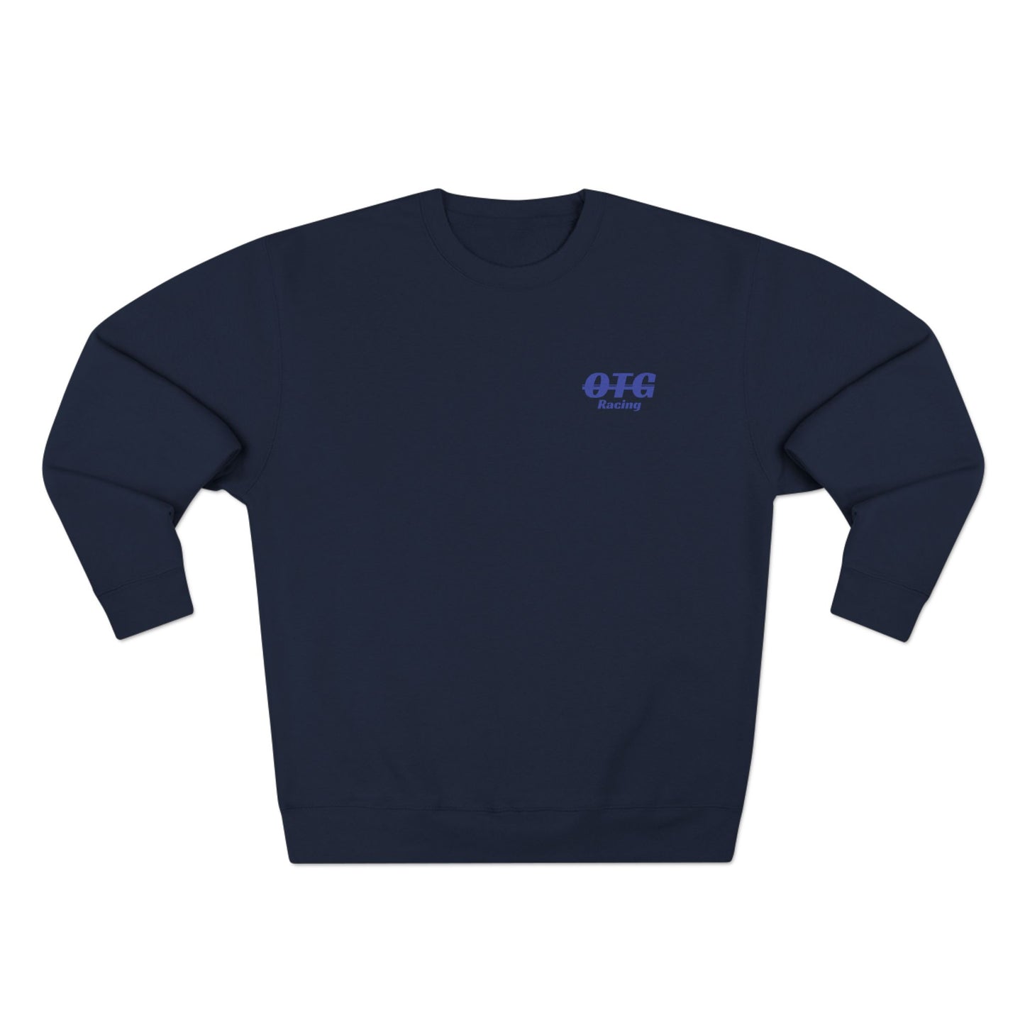 Sudadera unisex de cuello redondo con estampado de cuadros 'On The Gas Racing'