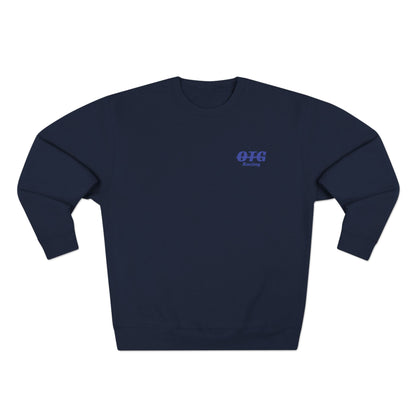 Sudadera unisex de cuello redondo con estampado de cuadros 'On The Gas Racing'