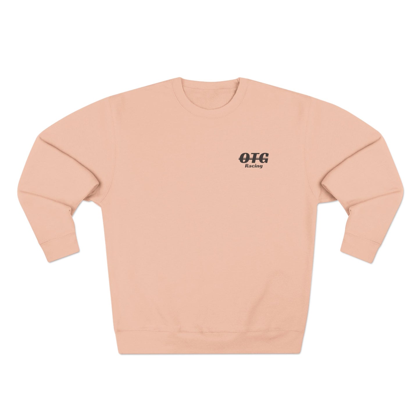 Sudadera unisex de cuello redondo con estampado de cuadros 'On The Gas Racing'