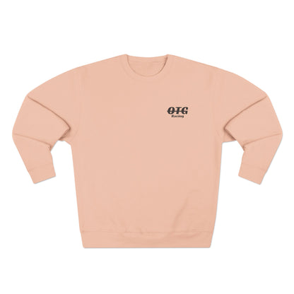 Sudadera unisex de cuello redondo con estampado de cuadros 'On The Gas Racing'