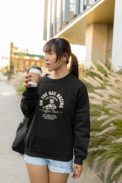 Unisex Crewneck Sweatshirt - 'On the Gas Racing' Coffee Club