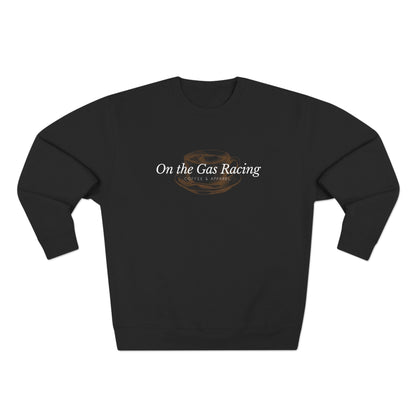 Unisex Crewneck Sweatshirt - 'On The Gas Racing' Coffee Cup Minimalist
