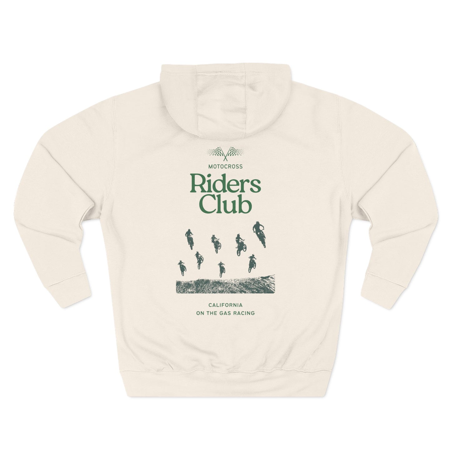 Fleece Hoodie - 'On the Gas' Motocross Riders Club Graphic