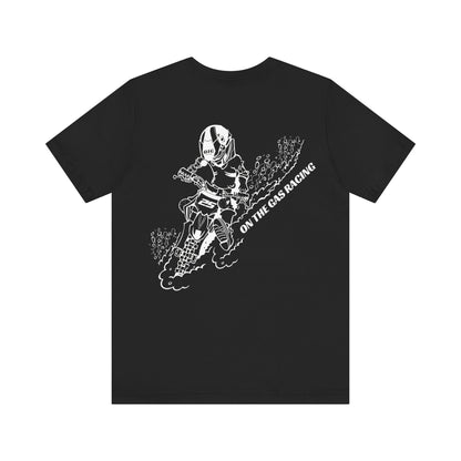 Unisex Tee - "On the Gas Racing" Handlebars Graphic Design