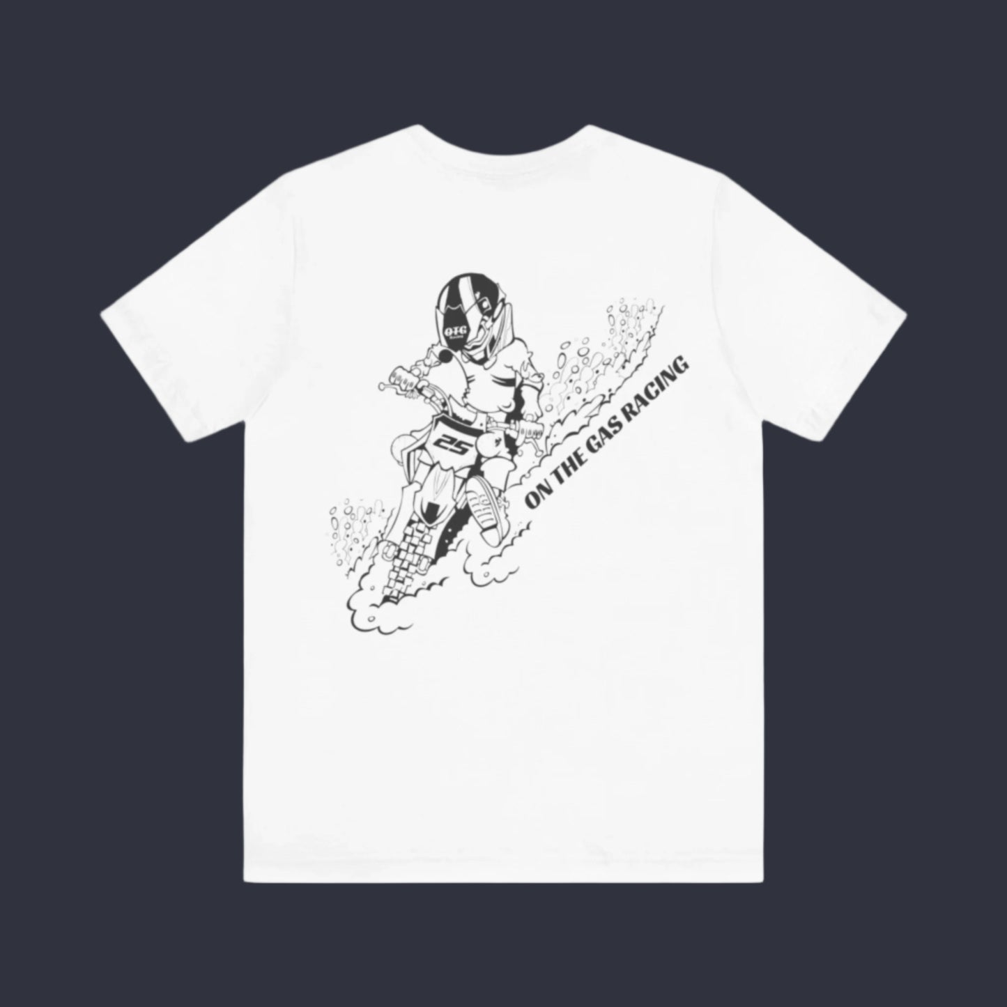 Unisex Tee - "On the Gas Racing" Handlebars Graphic Design