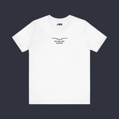 Unisex Tee - "On the Gas Racing" Handlebars Graphic Design