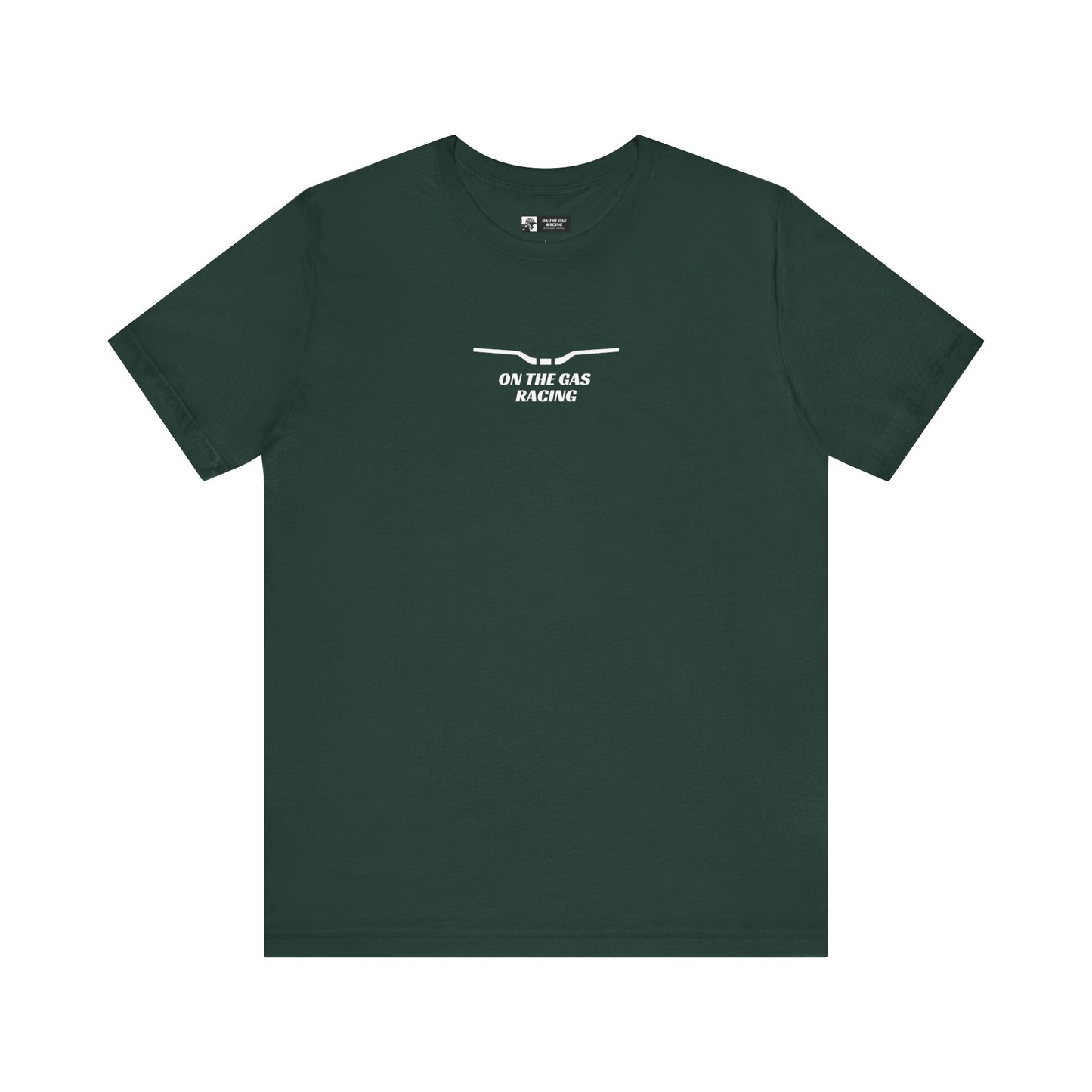 Unisex Tee - "On the Gas Racing" Handlebars Graphic Design