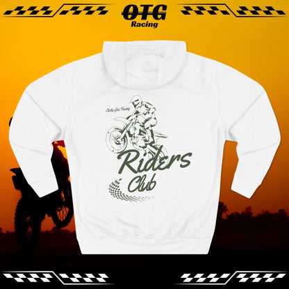 Fleece Hoodie - 'On the Gas Racing' Checkered Swoosh Lineart