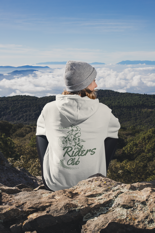 Fleece Hoodie - 'On the Gas Racing' Checkered Swoosh Lineart