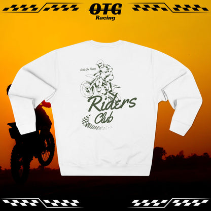 Unisex Crewneck Sweatshirt - 'On the Gas' Checkered Swoosh Lineart