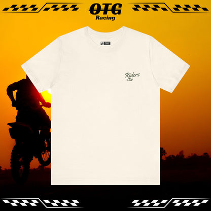 Unisex Tee - 'On the Gas Racing' Checkered Swoosh Lineart