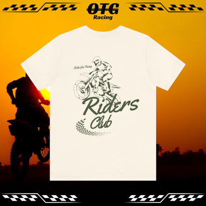 Unisex Tee - 'On the Gas Racing' Checkered Swoosh Lineart