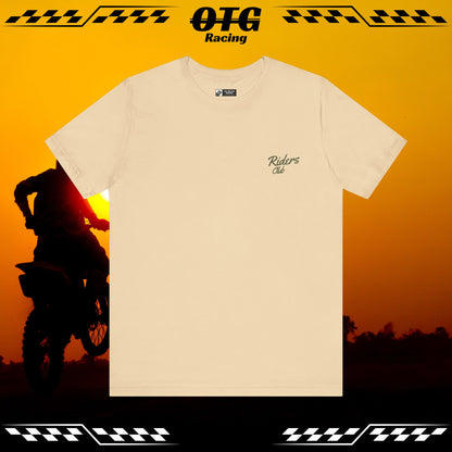 Unisex Tee - 'On the Gas Racing' Checkered Swoosh Lineart