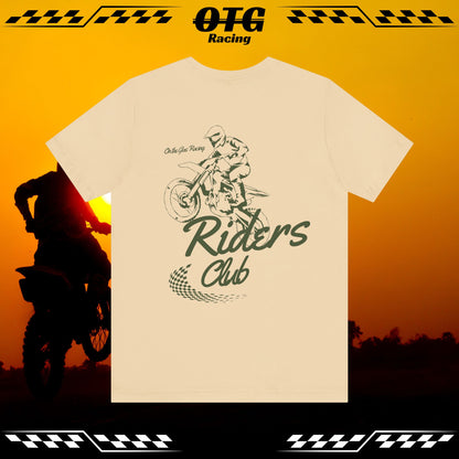 Unisex Tee - 'On the Gas Racing' Checkered Swoosh Lineart