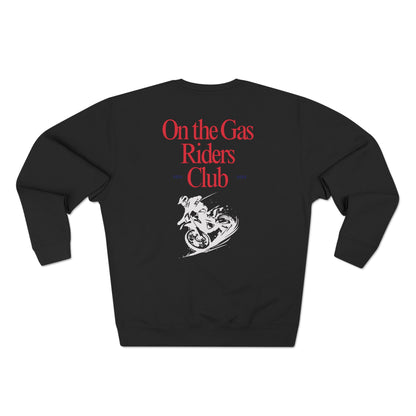 Unisex Crewneck Sweatshirt - 'On the Gas Racing' Riders Club Lux
