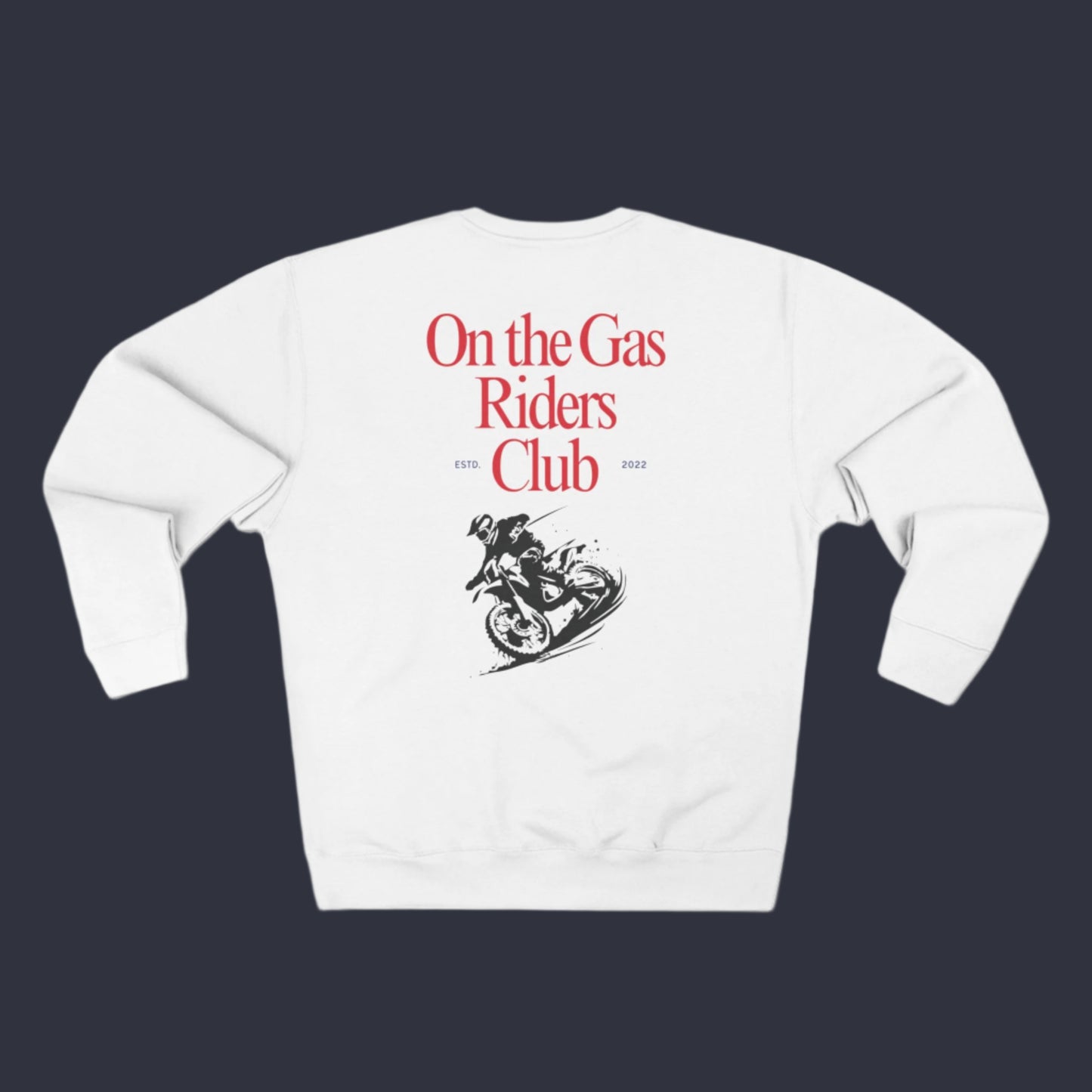 Unisex Crewneck Sweatshirt - 'On the Gas Racing' Riders Club Lux