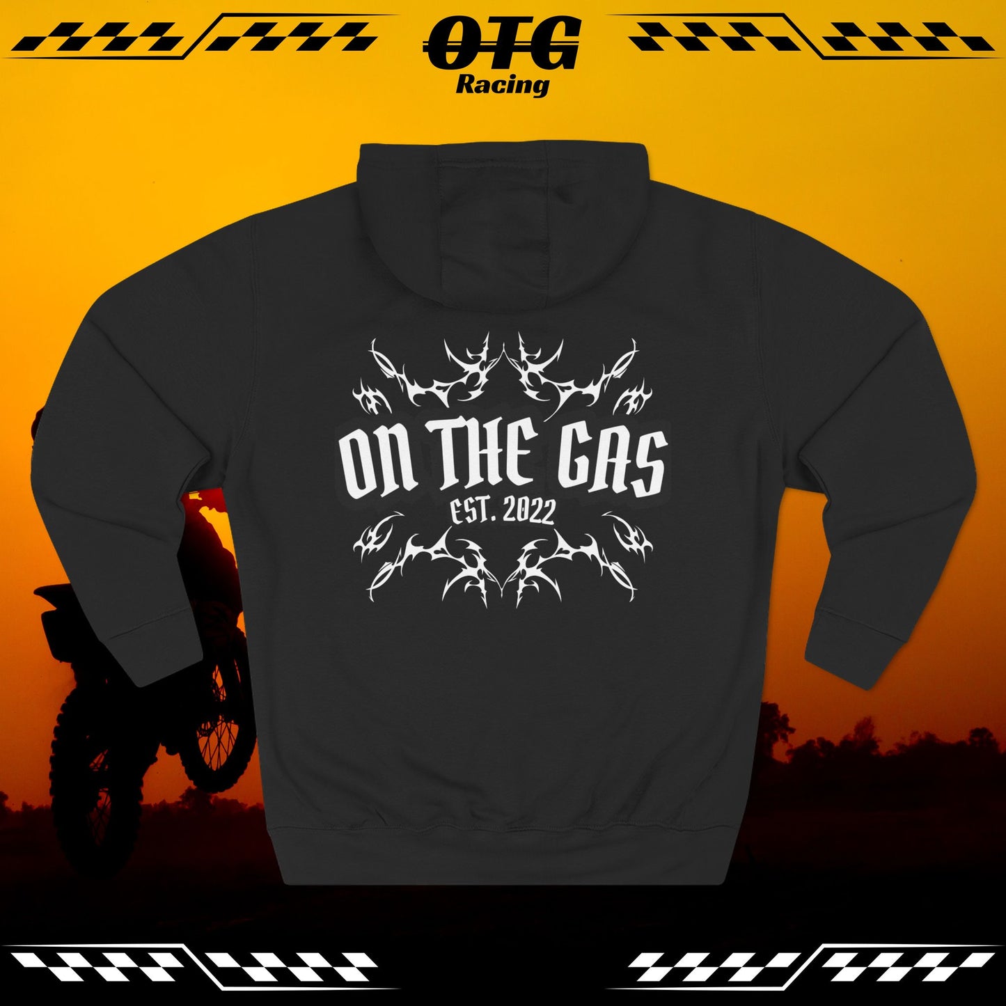 Fleece Hoodie - 'On the Gas' Metal Graphic
