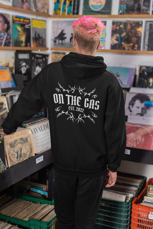 Fleece Hoodie - 'On the Gas' Metal Graphic