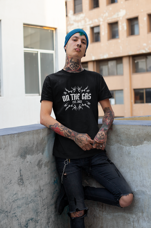 Unisex Tee - 'On the Gas Racing' Metal Graphic