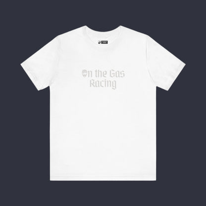 Unisex Tee - 'On the Gas Racing' Minimal Helmet