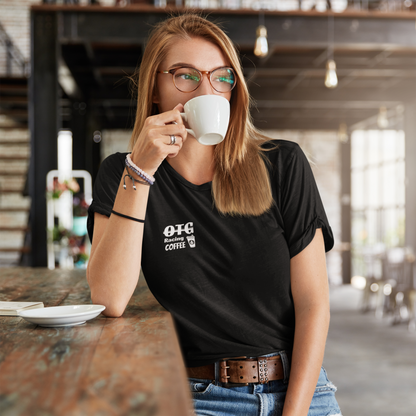 Women's Tee - 'On the Gas Racing' Coffee