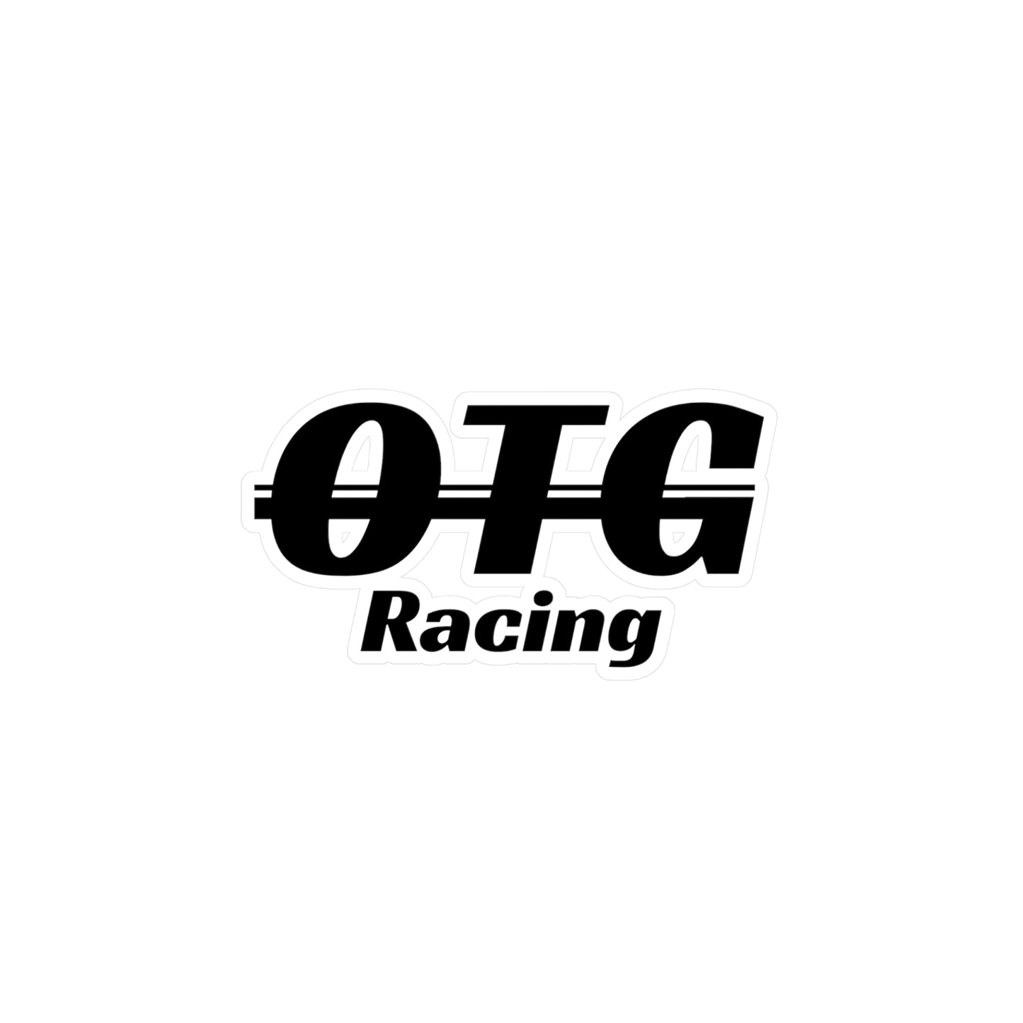 Calcomanías de vinilo troqueladas: logotipo de OTG Racing