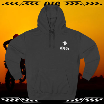 Fleece Hoodie - 'On the Gas' Old English Style