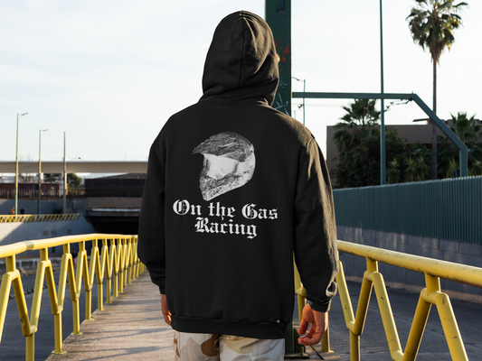 Fleece Hoodie - 'On the Gas' Old English Style
