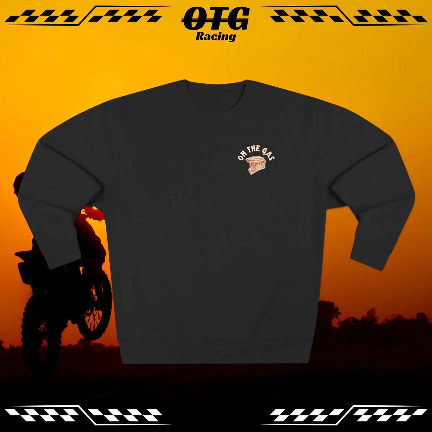 Unisex Crewneck Sweatshirt - 'On the Gas' Racing Country Graphic