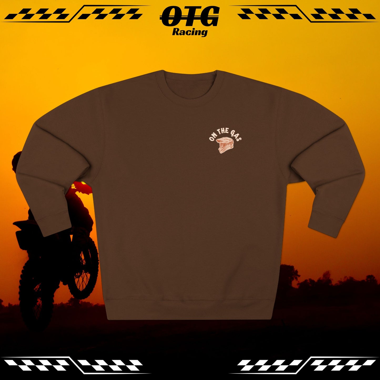 Unisex Crewneck Sweatshirt - 'On the Gas' Racing Country Graphic