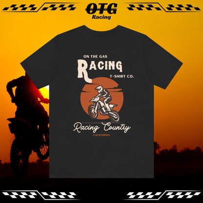 Unisex Tee - 'On the Gas Racing' Racing Country Graphic