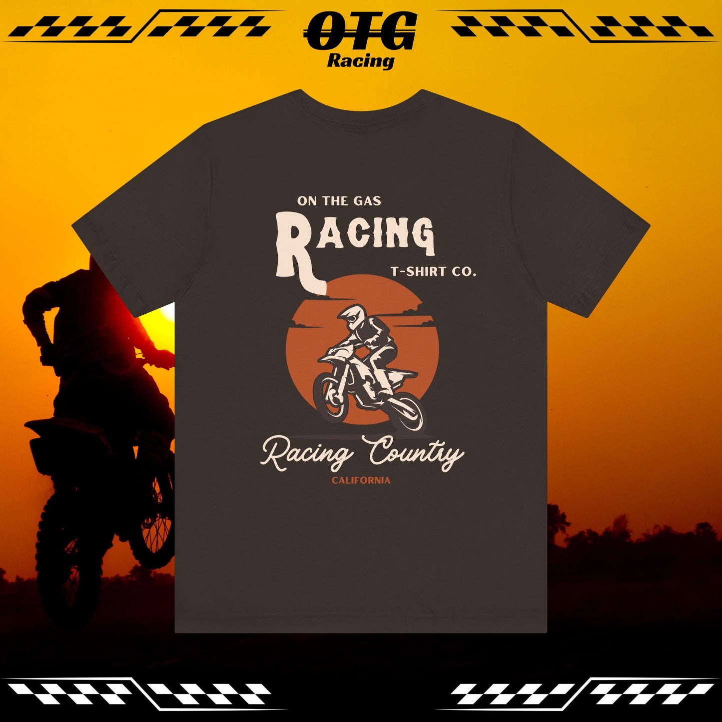 Unisex Tee - 'On the Gas Racing' Racing Country Graphic