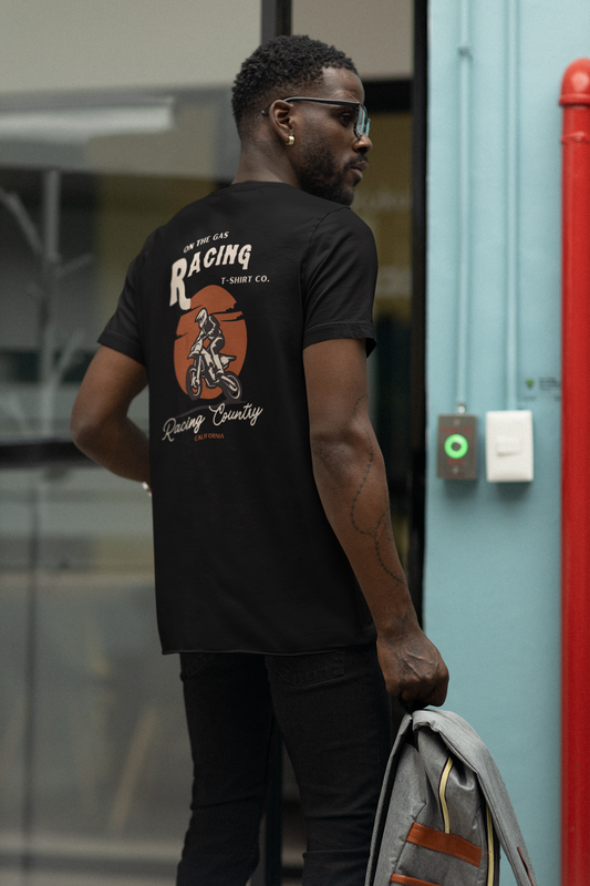 Unisex Tee - 'On the Gas Racing' Racing Country Graphic