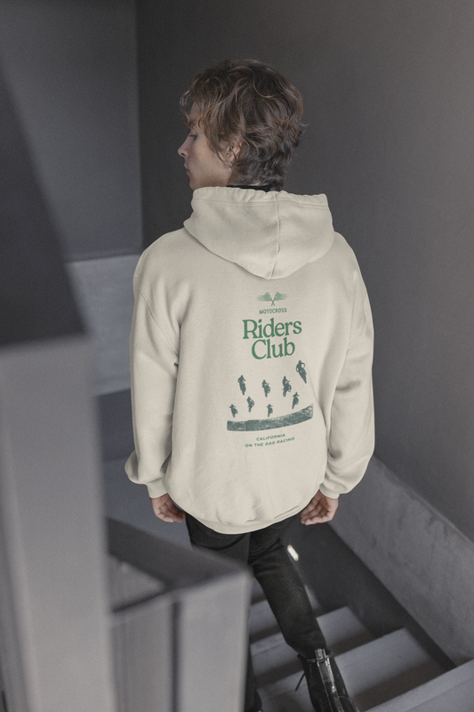 Fleece Hoodie - 'On the Gas' Motocross Riders Club Graphic