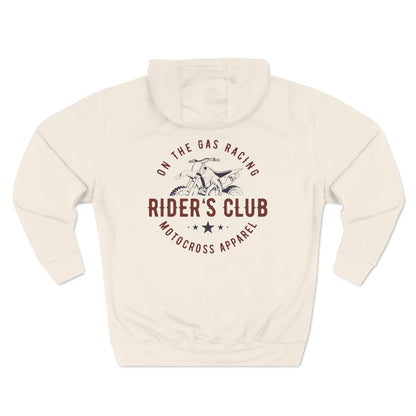 Fleece Hoodie - 'On the Gas' Riders Club Print