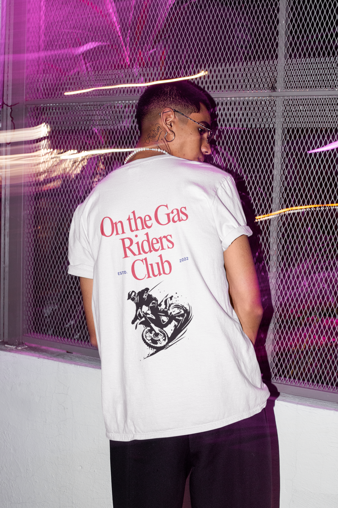 Unisex Tee - 'On the Gas Racing' Riders Club Lux