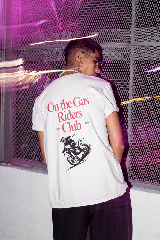 Unisex Tee - 'On the Gas Racing' Riders Club Lux