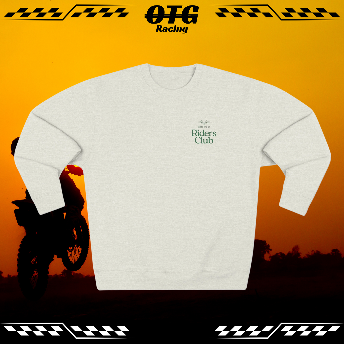 Unisex Crewneck Sweatshirt - 'On the Gas' Motocross Riders Club Graphic