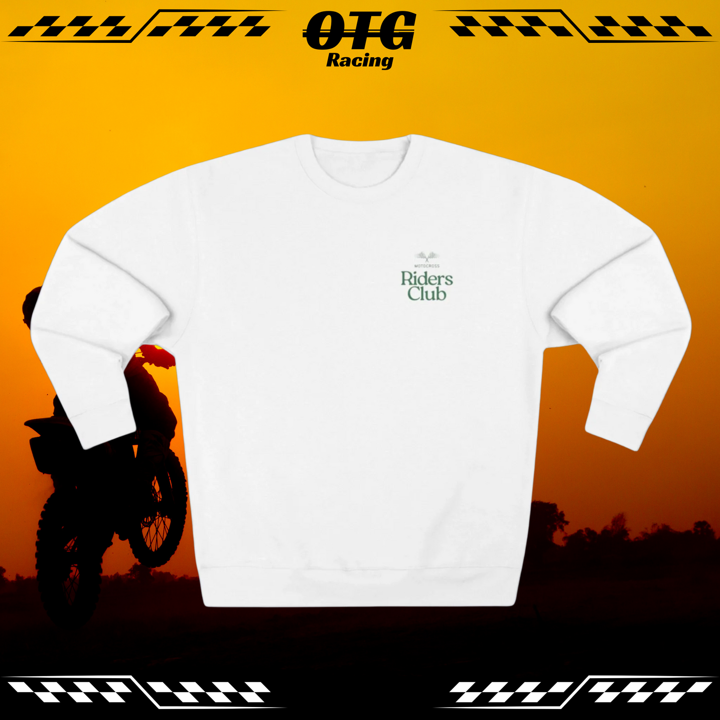 Unisex Crewneck Sweatshirt - 'On the Gas' Motocross Riders Club Graphic