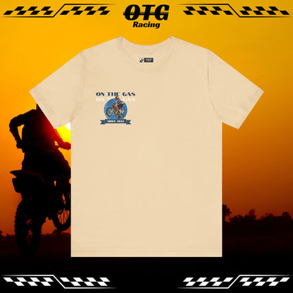 Unisex Tee - 'On the Gas Racing' Vintage Rider Print